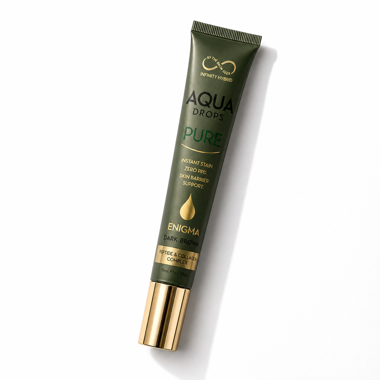 Aqua Drops® Pure Lustre Medium Brown· PPD-Free Liquid Brow Tint · 15ml