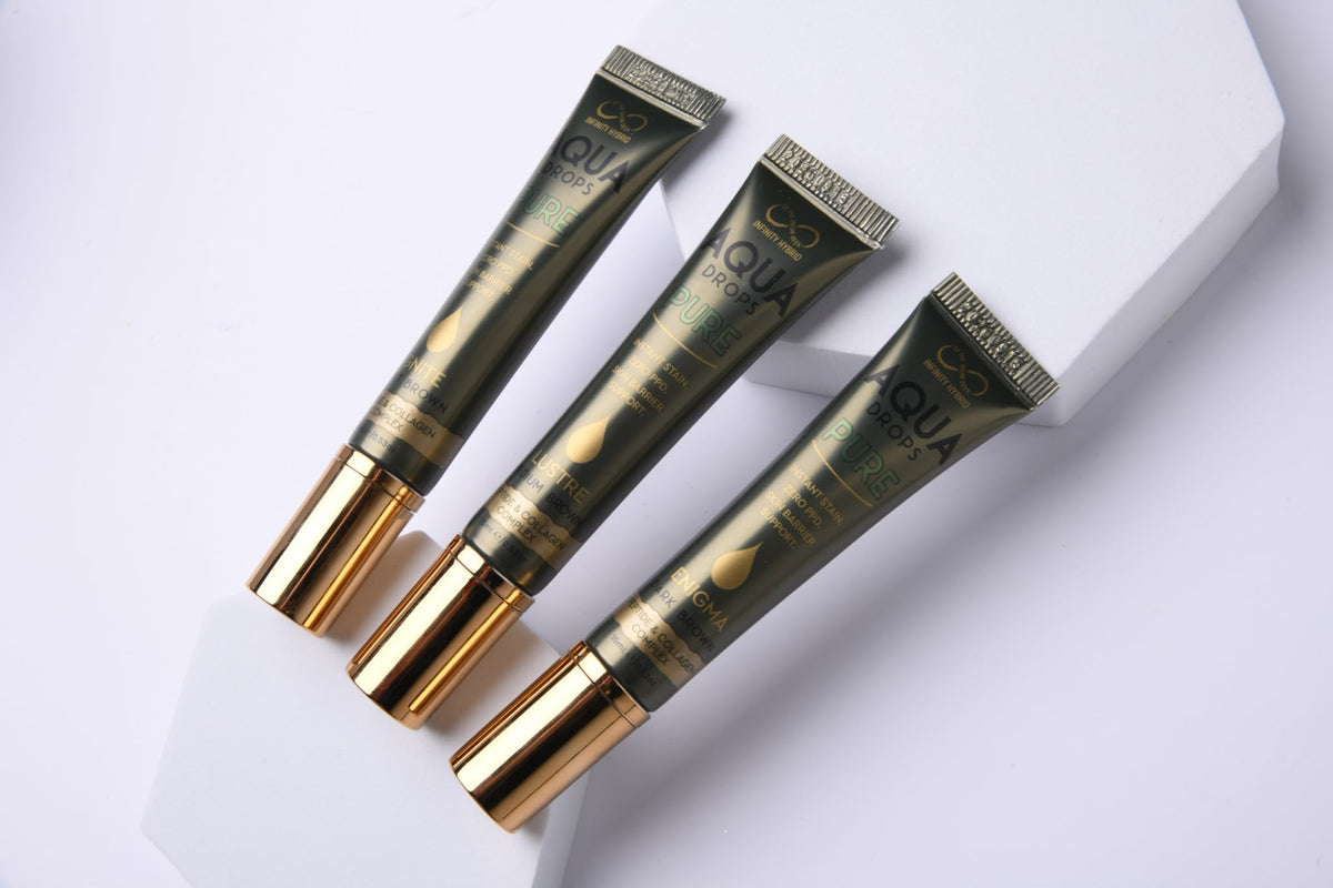 Aqua Drops® Pure Enigma CASTAÑO OSCURO · Tinte líquido de cejas sin PPD · 15ml