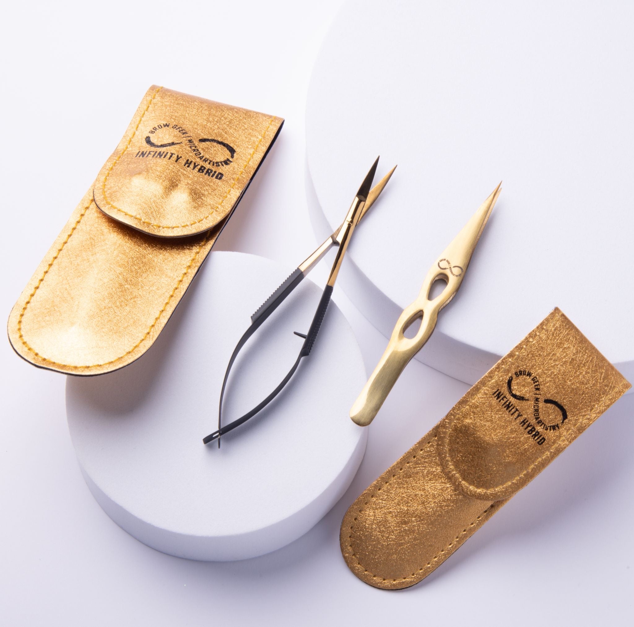 infinity spring loaded brow scissors