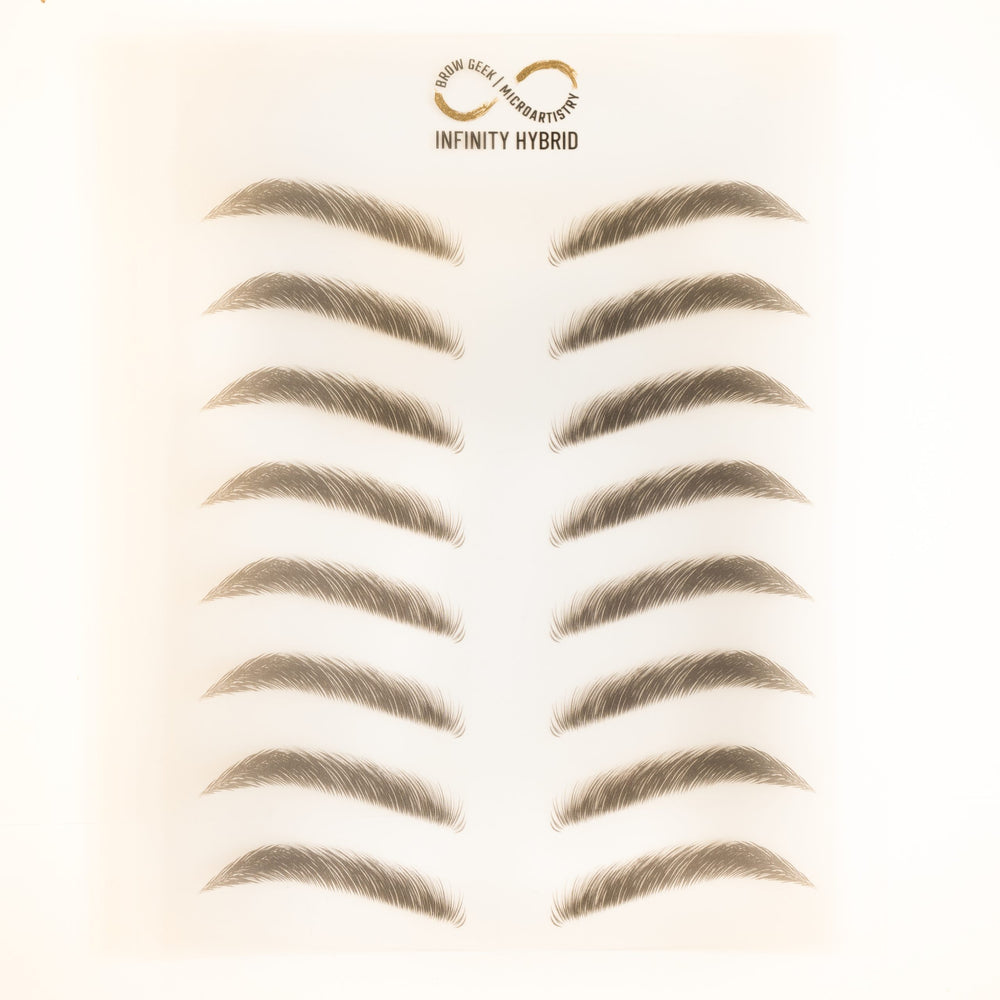 Infinity Multi Use Brow Practice Sheets(Wipe Clean) - 10 Pack