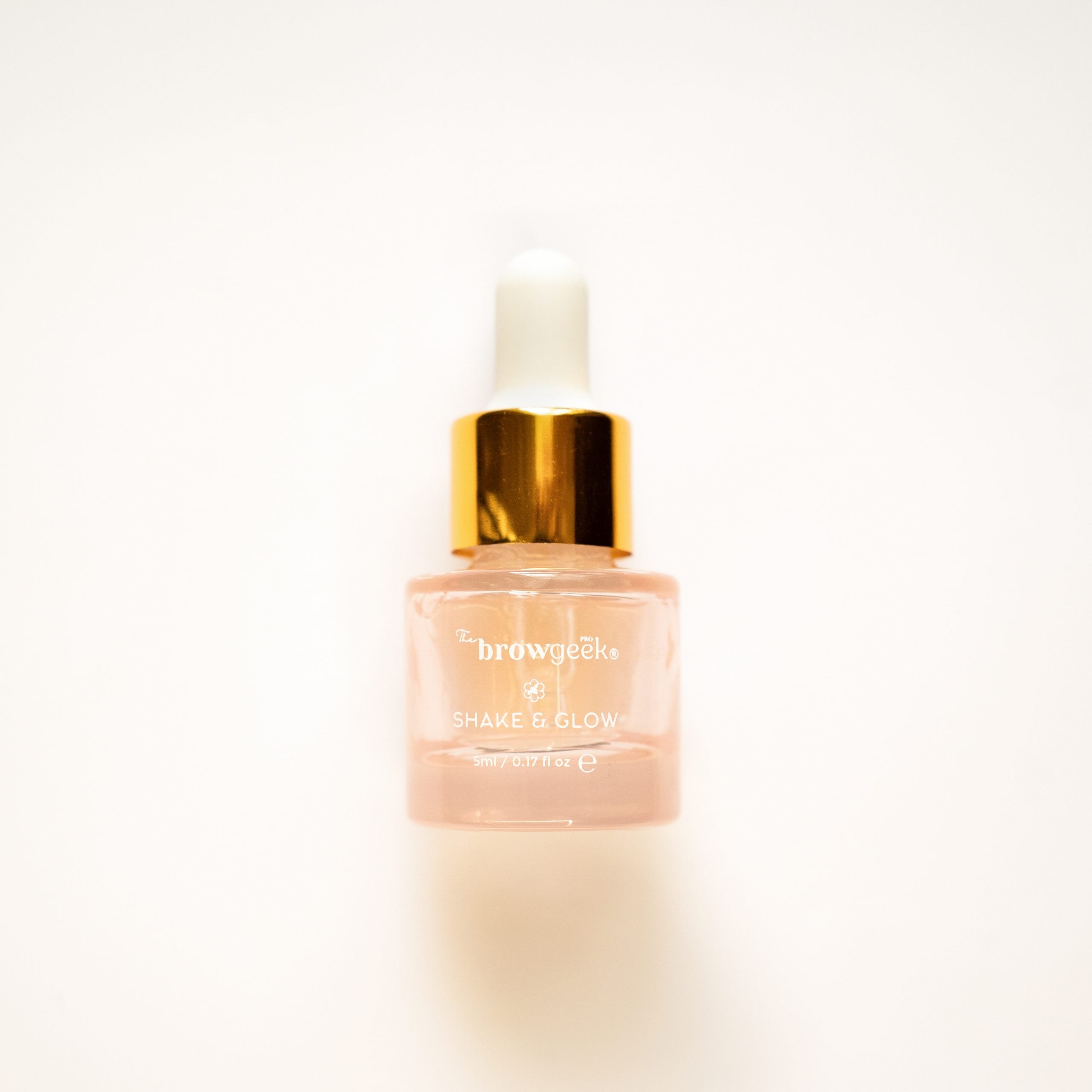 The Brow Geek Shake &amp; Glow honey infused brow oil retail pack